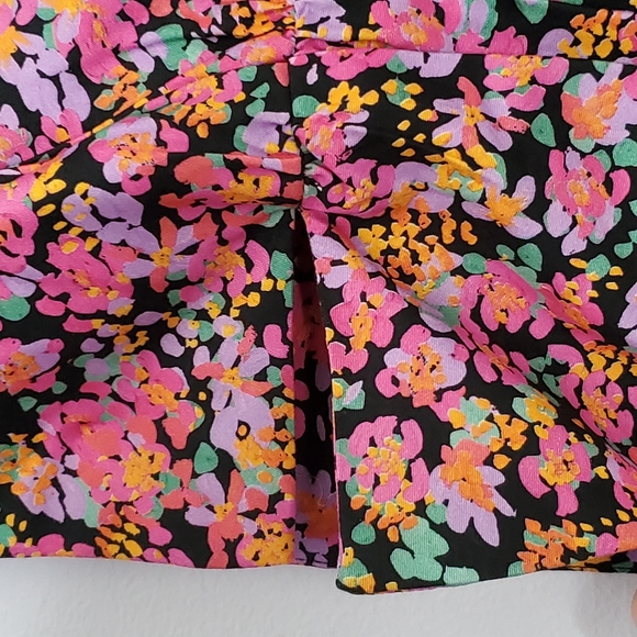 NWT ZARA PINK FLORAL DRAPPED MINI SKIRT - Picture 4 of 10